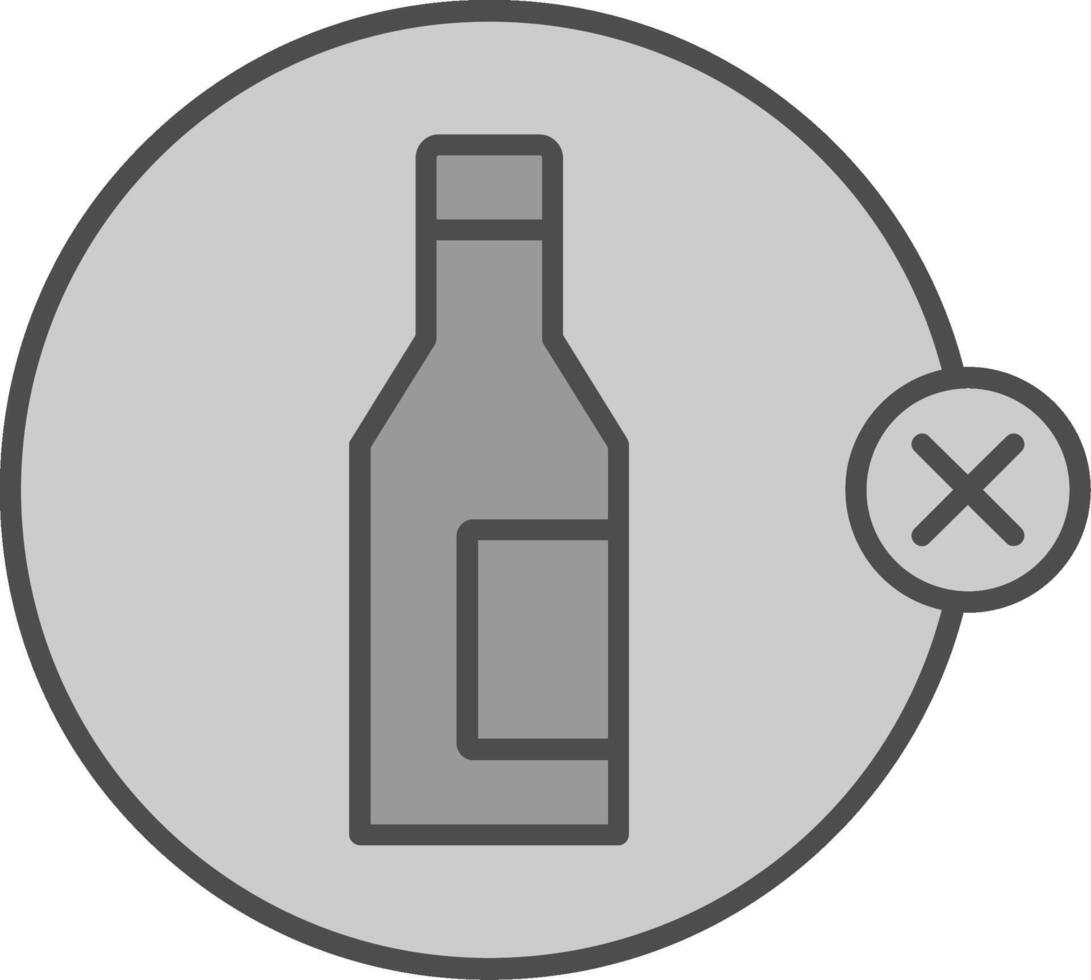 Nej alkohol fylla ikon vektor