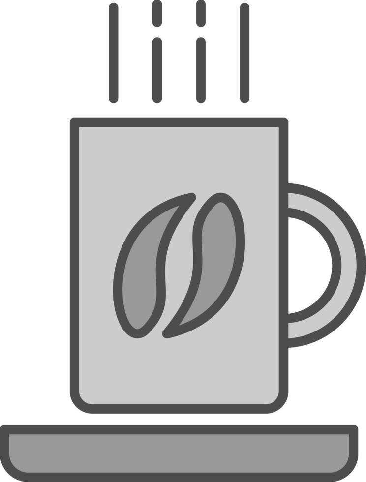 kaffe råna fylla ikon vektor