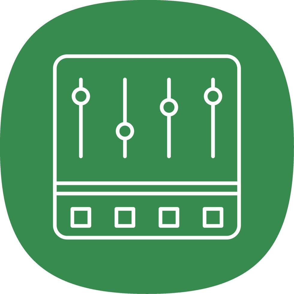 Steuerung Panel Linie Kurve Symbol vektor