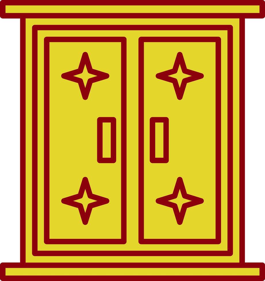 Fensterlinie zweifarbiges Symbol vektor