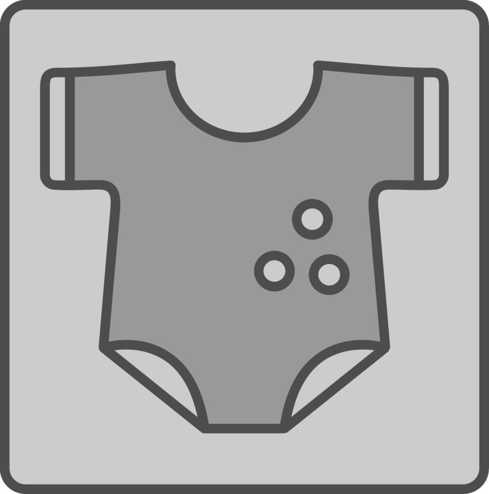 bebis kläder fylla ikon vektor