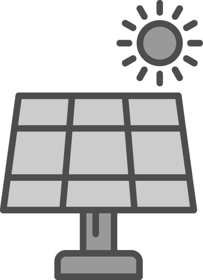 sol- panel fylla ikon vektor