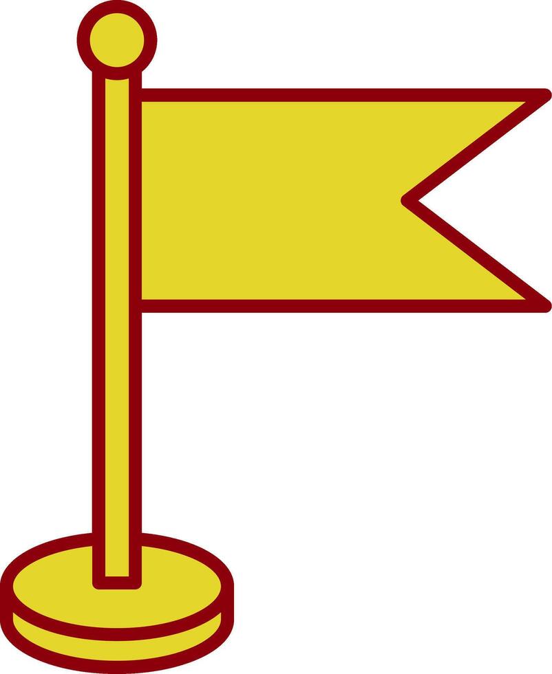 flagga linje två färg ikon vektor