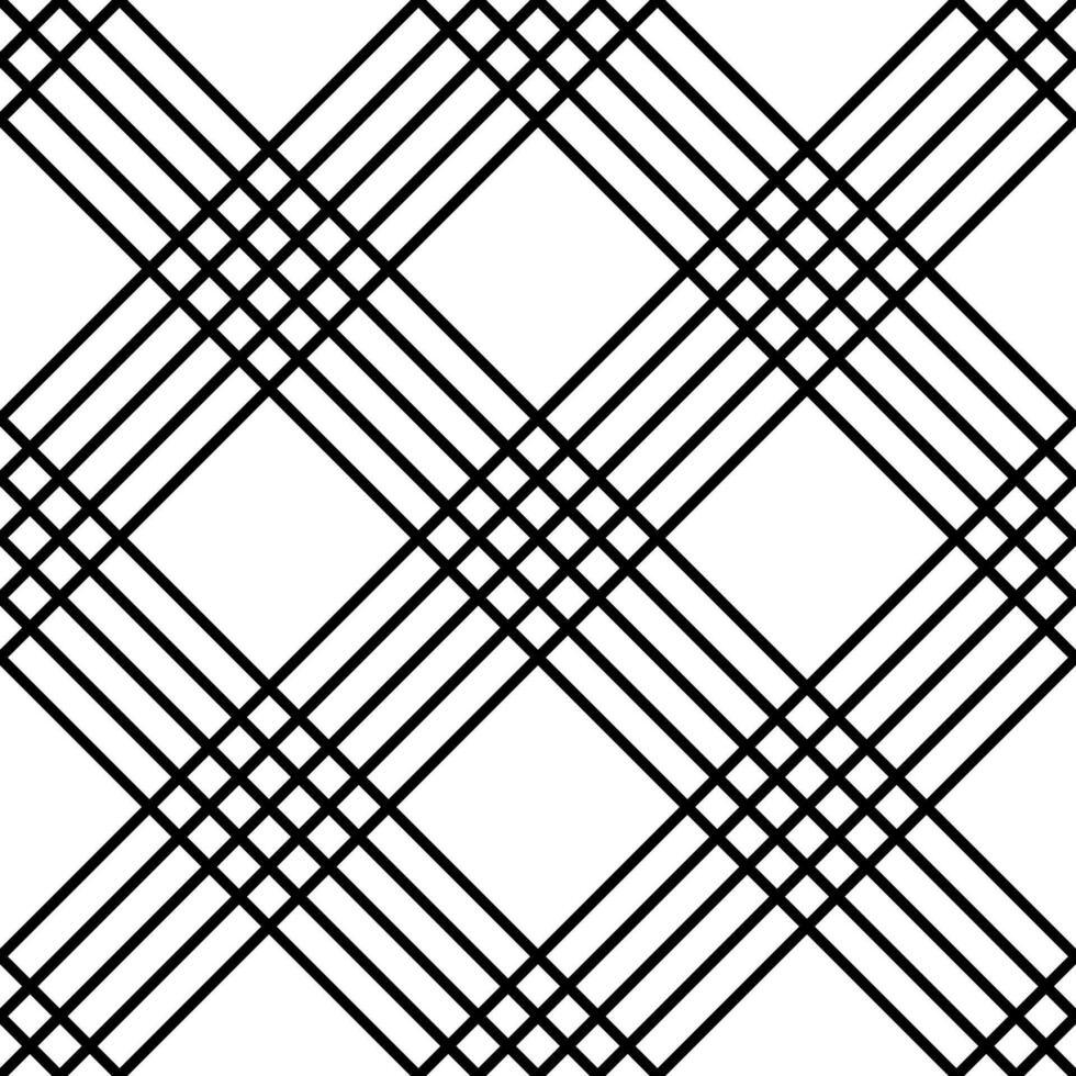 schwarz Weiß diagonal Tartan nahtlos Muster vektor