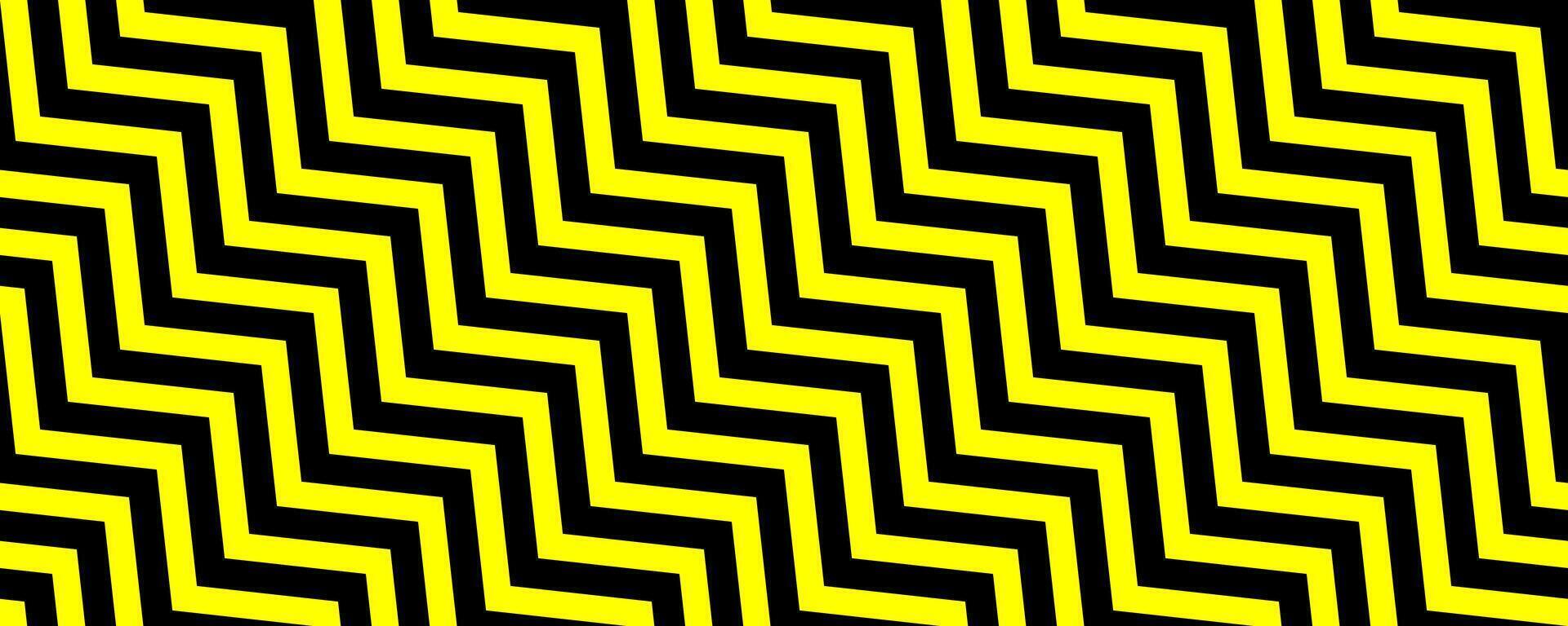 schwarz Gelb diagonal Chevron nahtlos Muster vektor