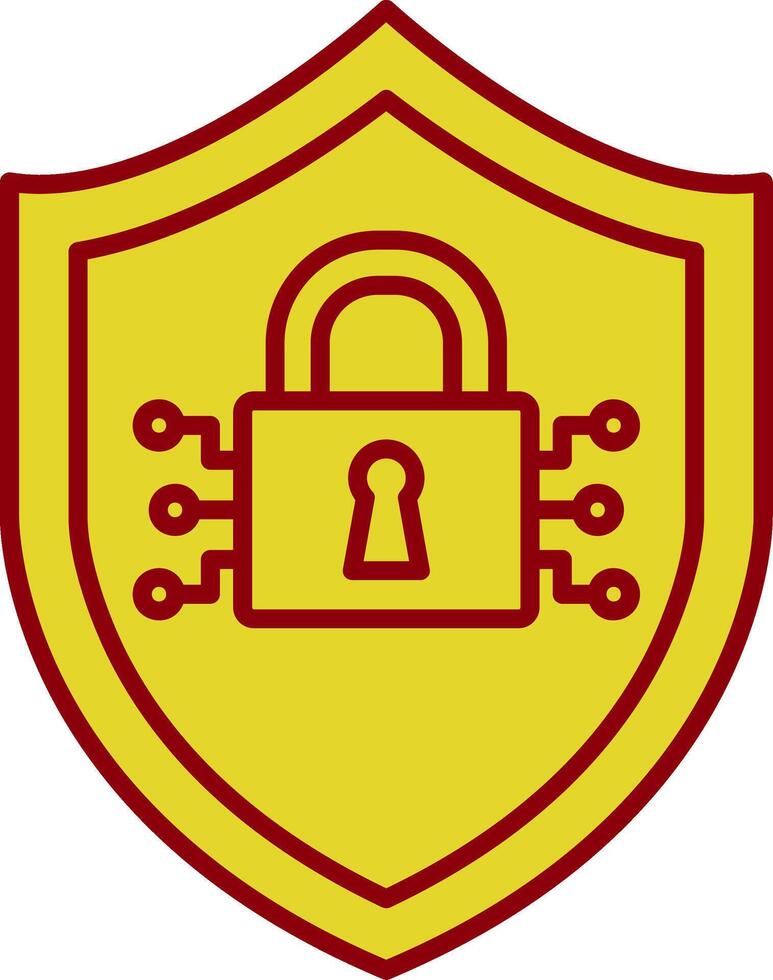 Cyber-Sicherheitslinie zweifarbiges Symbol vektor