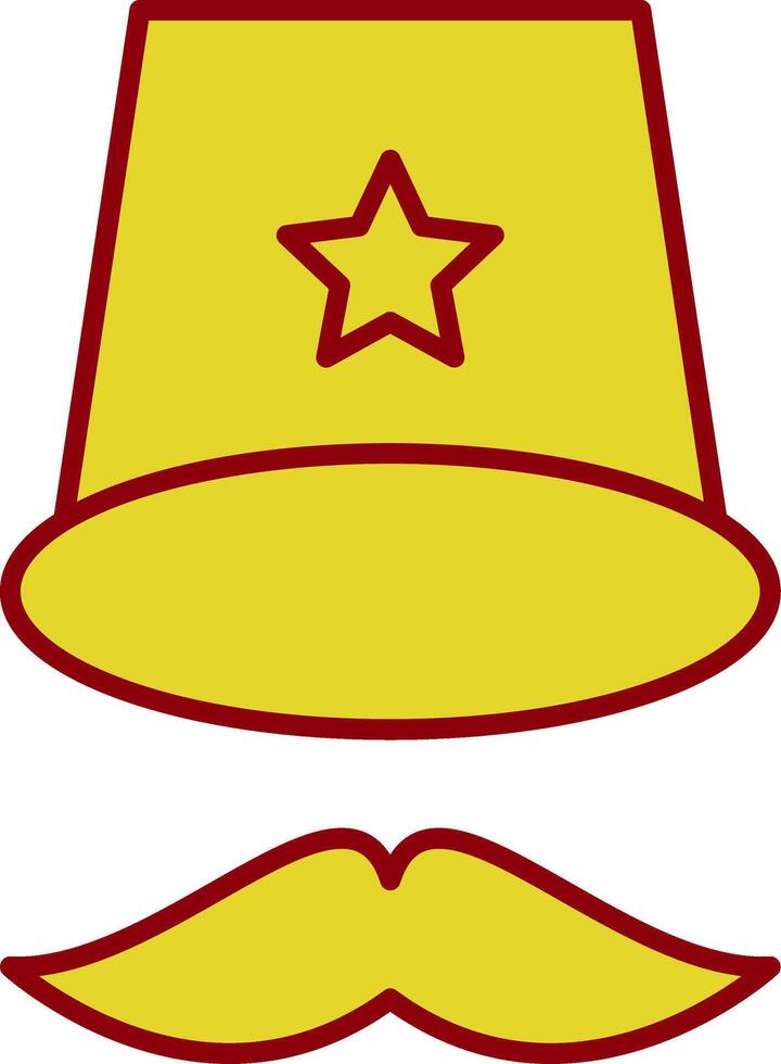 Top-Hat-Linie zweifarbiges Symbol vektor