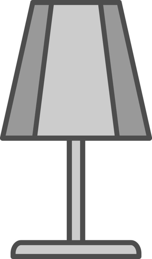 tabell lampa fylla ikon vektor