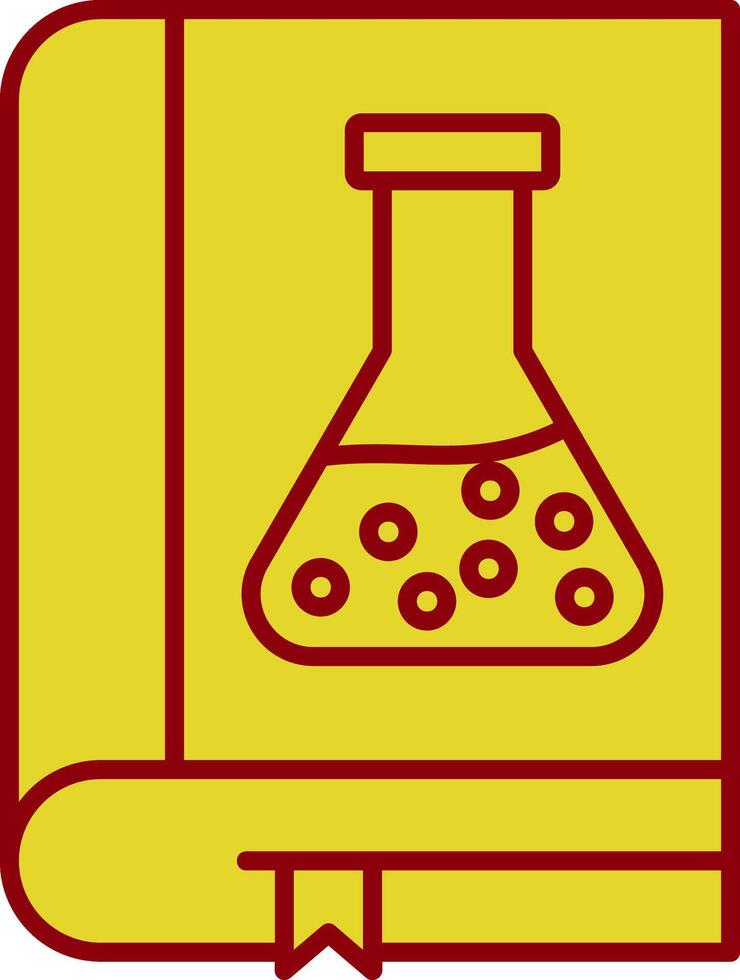vetenskap bok linje två Färg ikon vektor