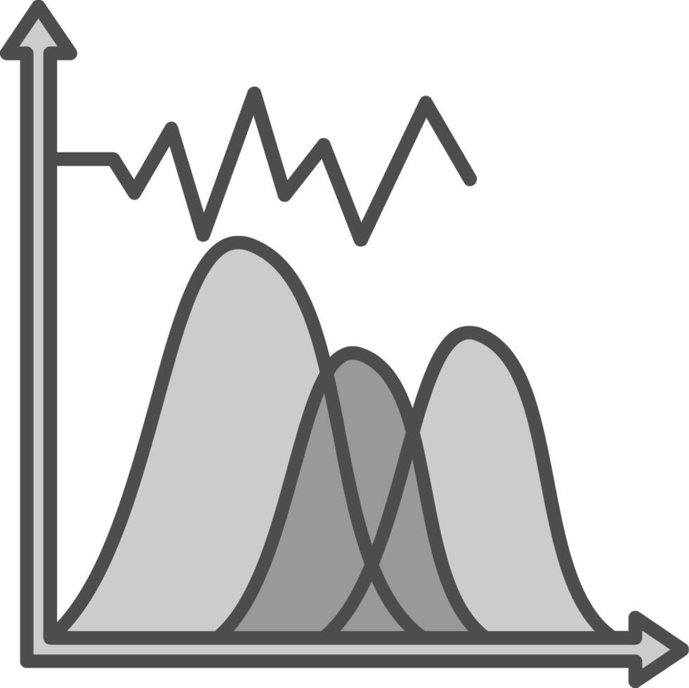 Vinka Diagram fylla ikon vektor