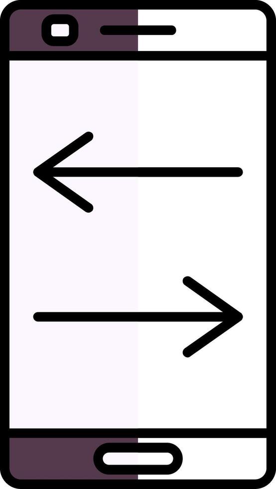 Transfer gefüllt Hälfte Schnitt Symbol vektor