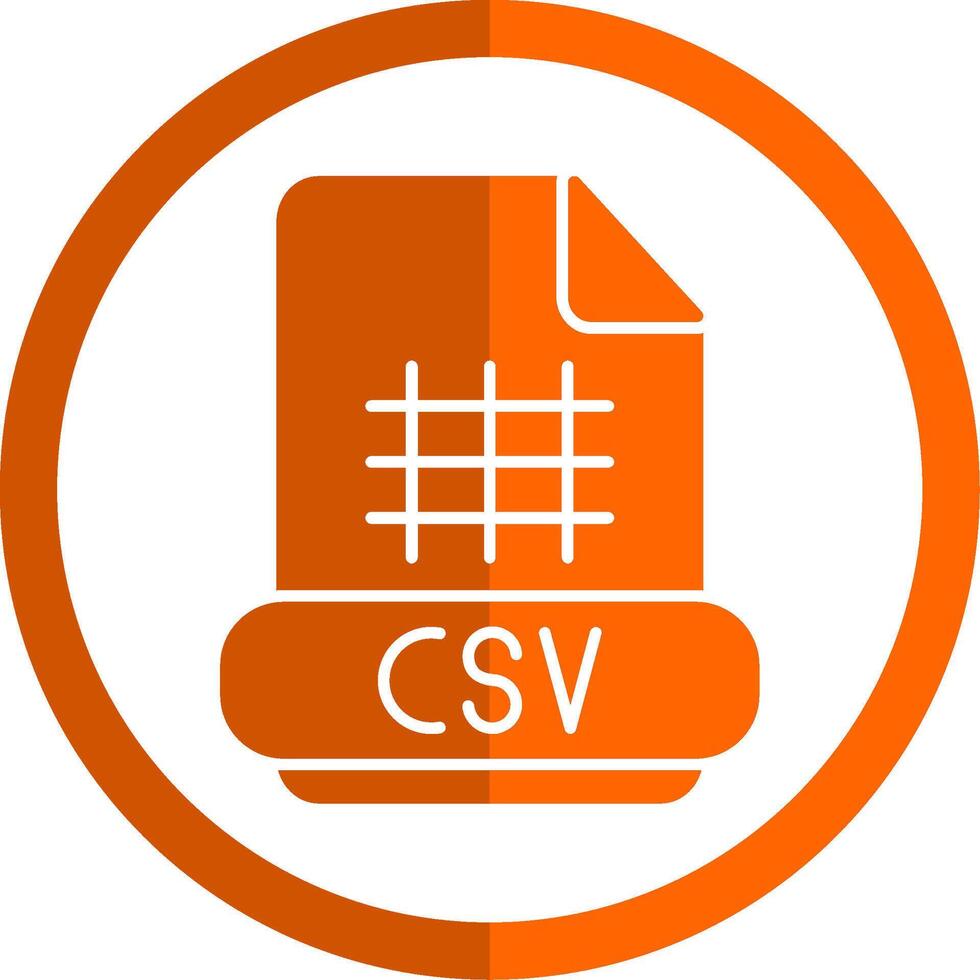 csv glyf orange cirkel ikon vektor