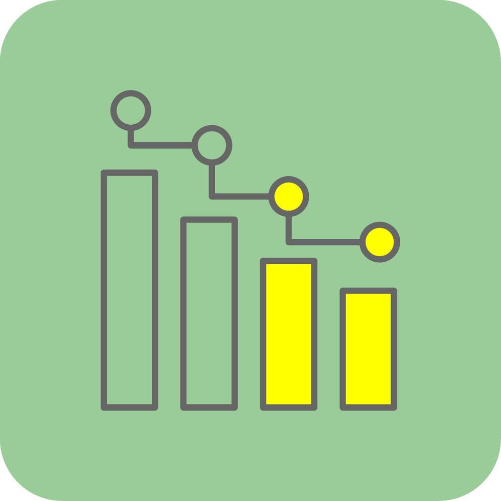 Statistiken gefüllt Gelb Symbol vektor