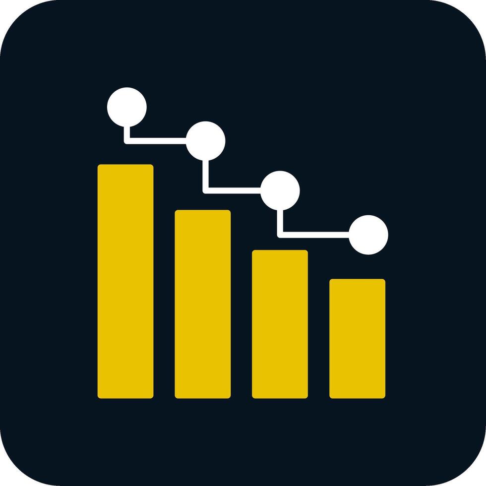 Statistik-Glyphe zweifarbiges Symbol vektor