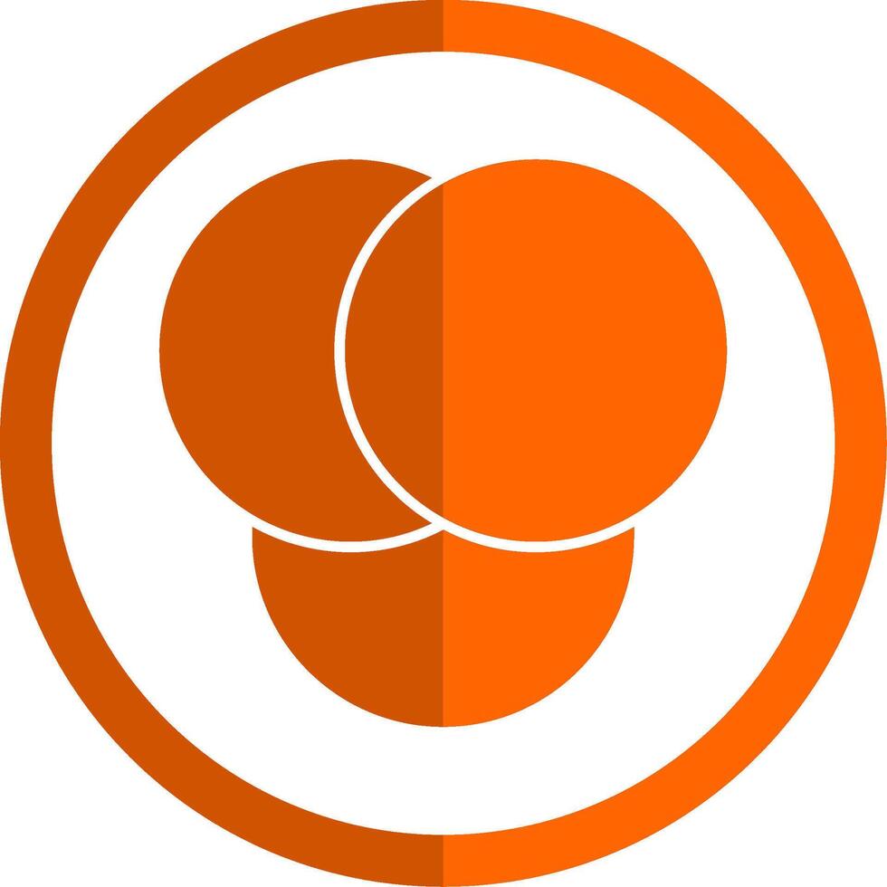 diagram glyf orange cirkel ikon vektor