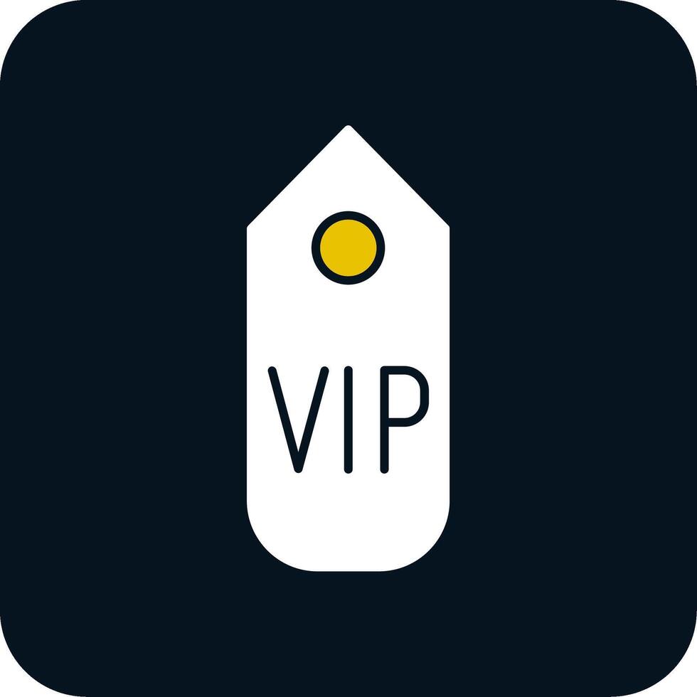 VIP-Pass-Glyphe zweifarbiges Symbol vektor