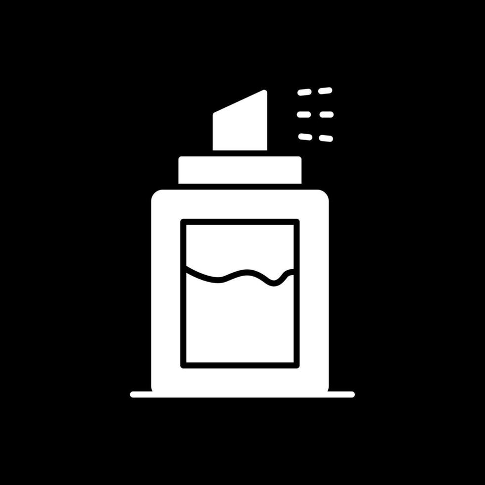 deodorant glyf omvänd ikon vektor
