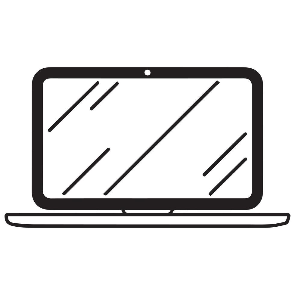 Laptop Symbol Grafik Logo Design vektor