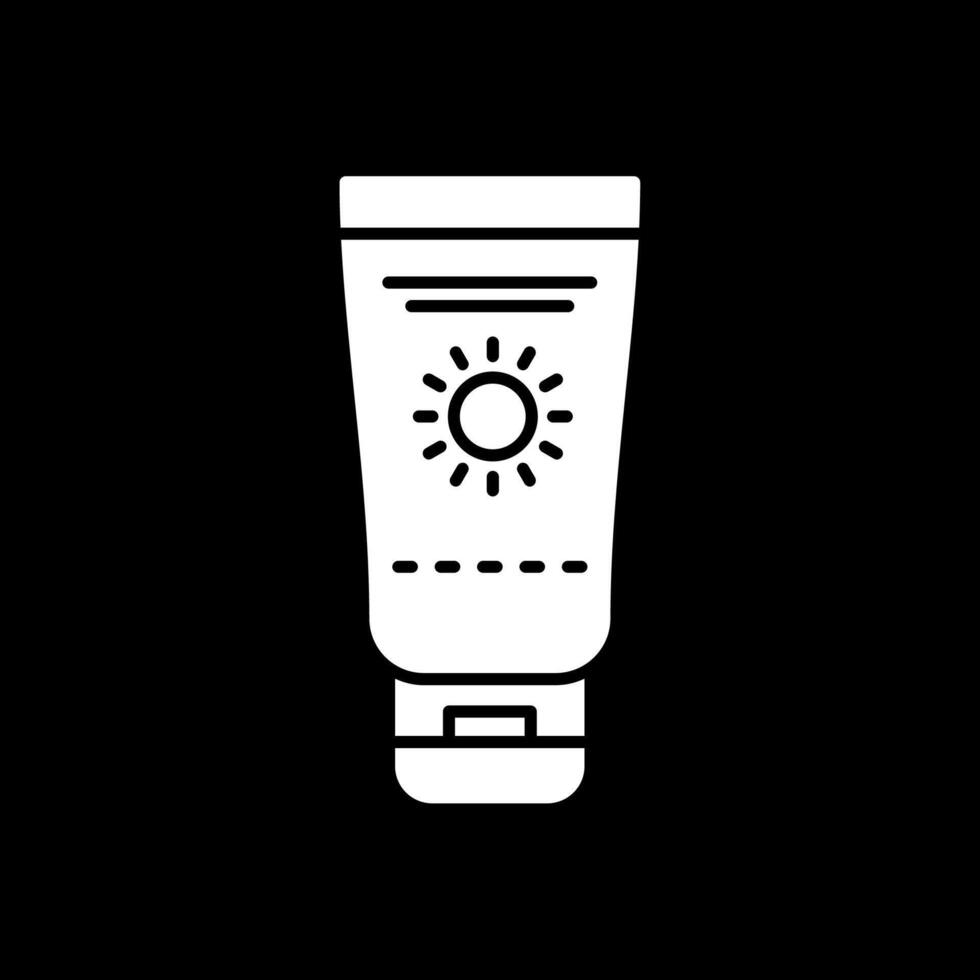 Sonnenschutz-Glyphe invertiertes Symbol vektor