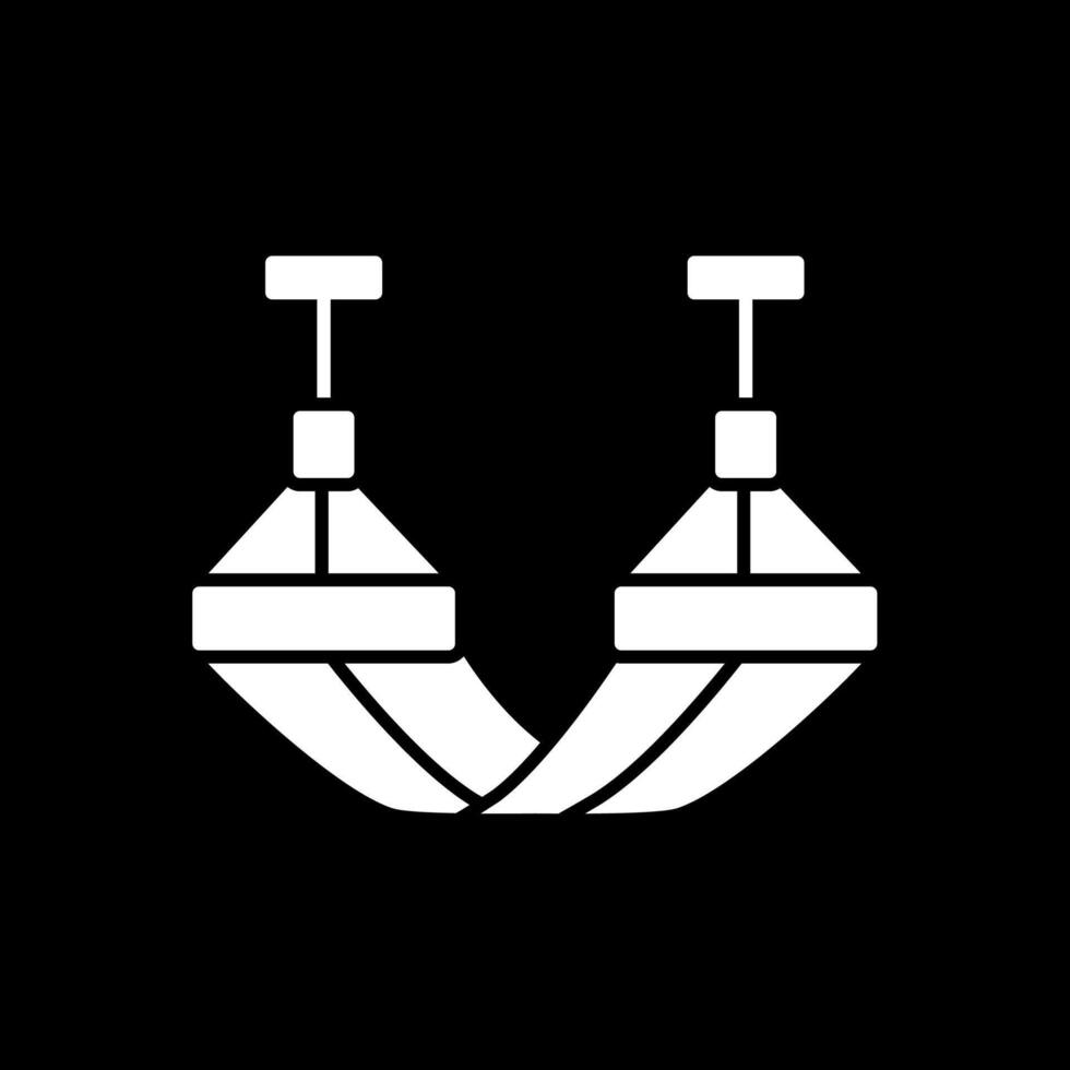 Hängematte Glyphe invertiert Symbol vektor