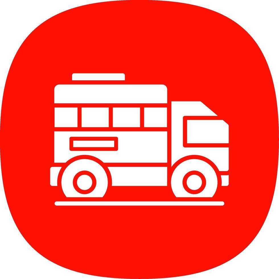 Land Transport Glyphe Kurve Symbol vektor