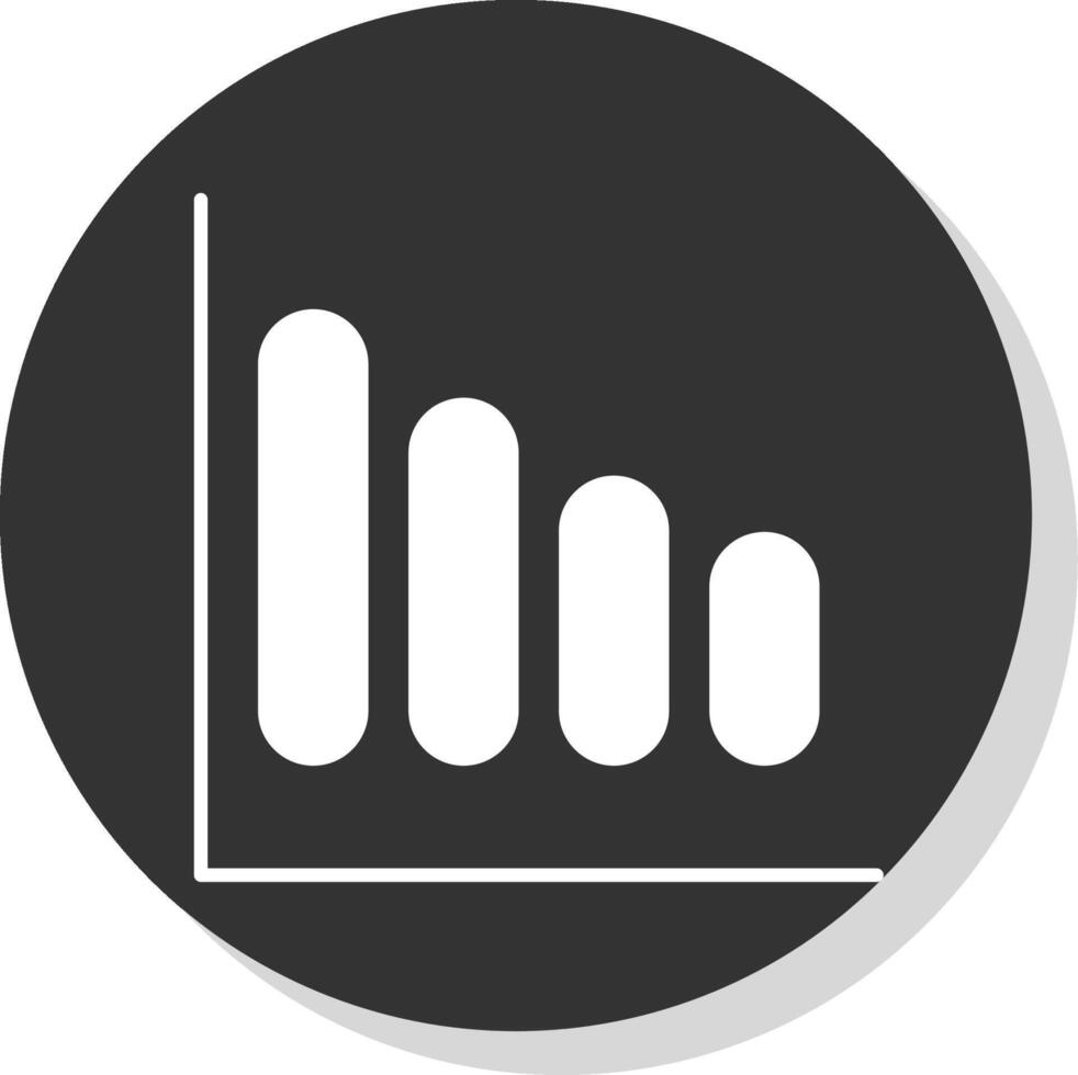 Bar Diagramm Glyphe grau Kreis Symbol vektor