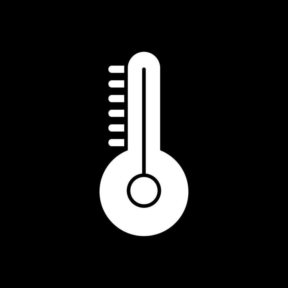 temperatur glyf omvänd ikon vektor