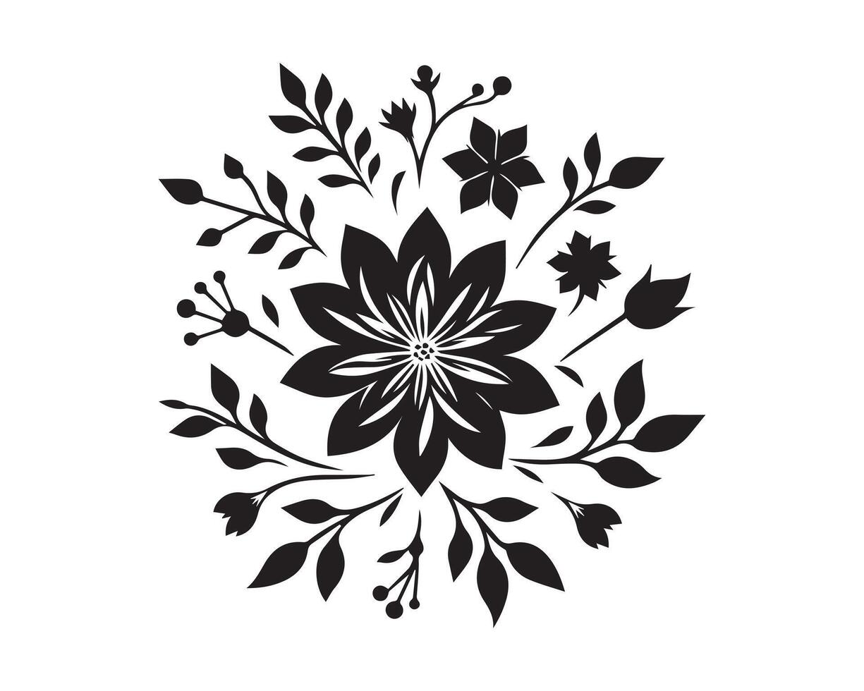 reste sig blomma silhuett ikon grafisk logotyp design vektor