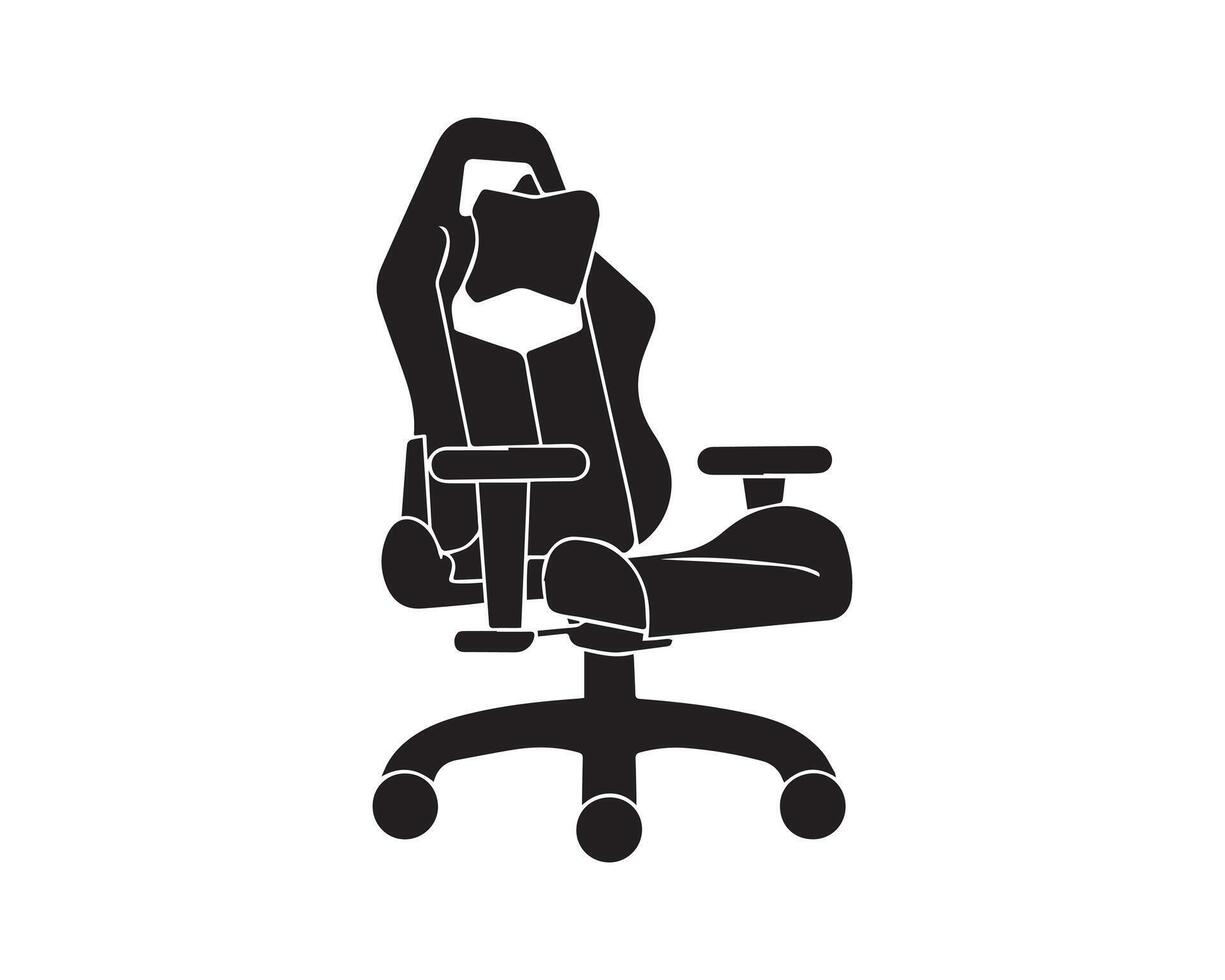 Stuhl Silhouette Symbol Grafik Logo Design vektor