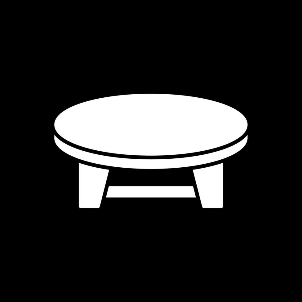 Kaffee Tabelle Glyphe invertiert Symbol vektor