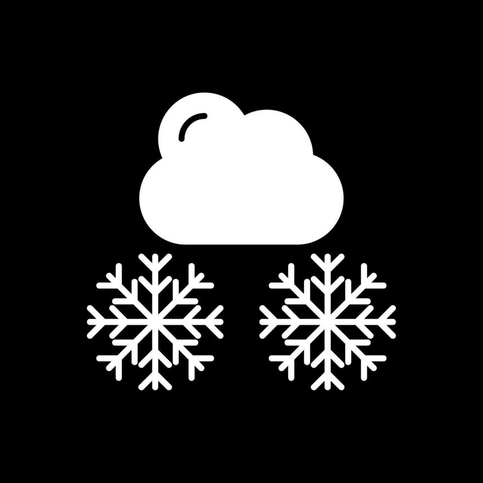 vinter- glyf omvänd ikon vektor
