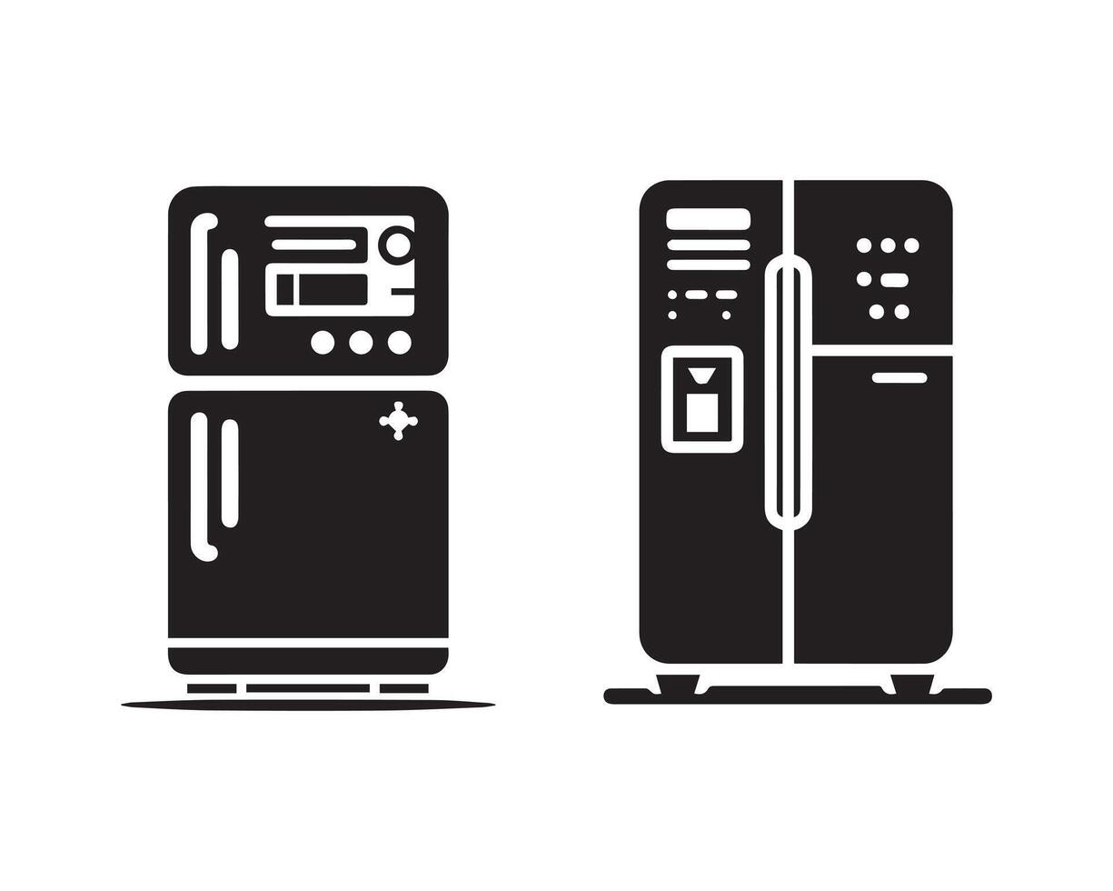 kylskåp silhuett ikon grafisk logotyp design vektor