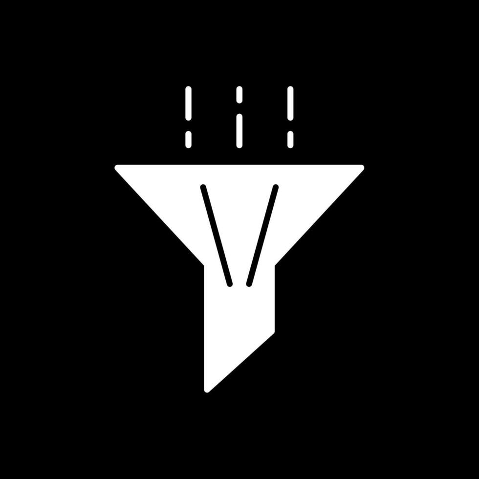 Invertiertes Symbol für Filterglyphe vektor