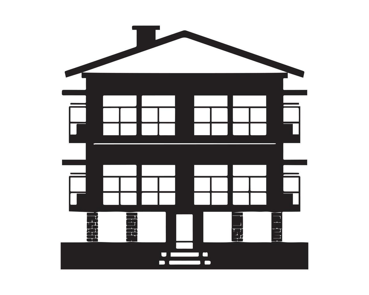 Haus Silhouette Symbol Grafik Logo Design vektor