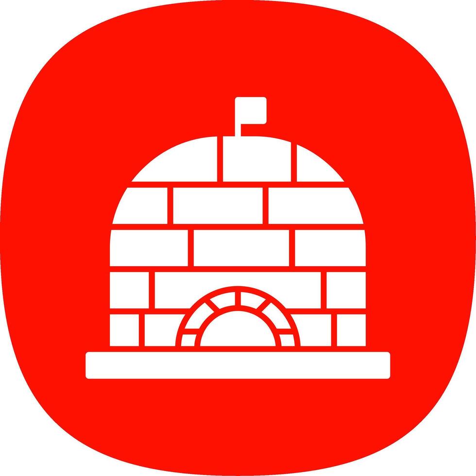 Iglu Glyphe Kurve Symbol vektor