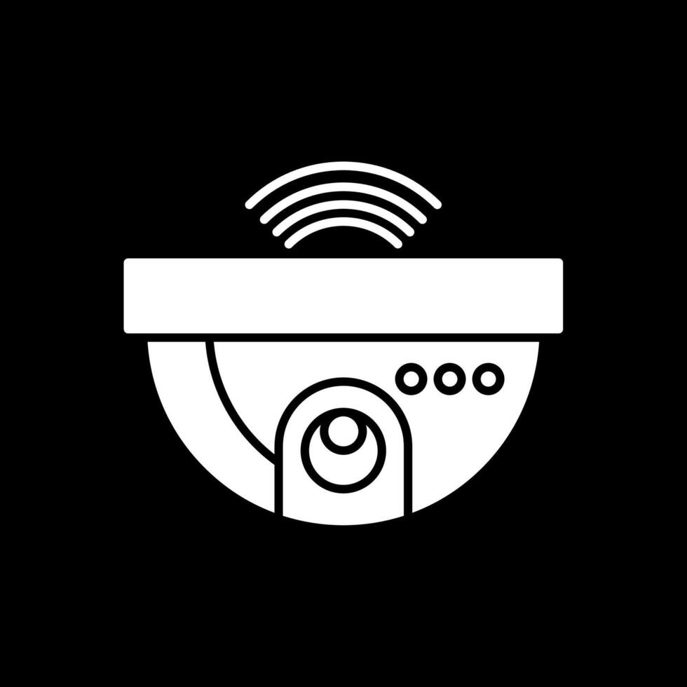 cctv-Glyphe invertiertes Symbol vektor