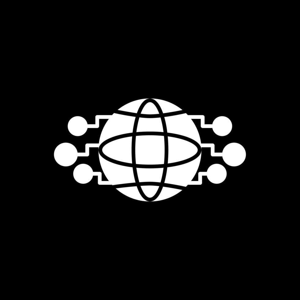 Welt Glyphe umgekehrtes Symbol vektor