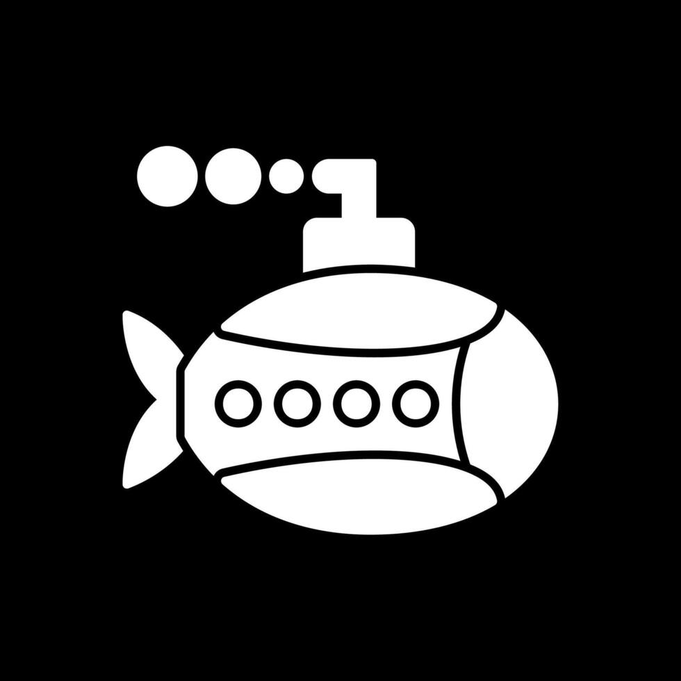 U-Boot-Glyphe invertiertes Symbol vektor