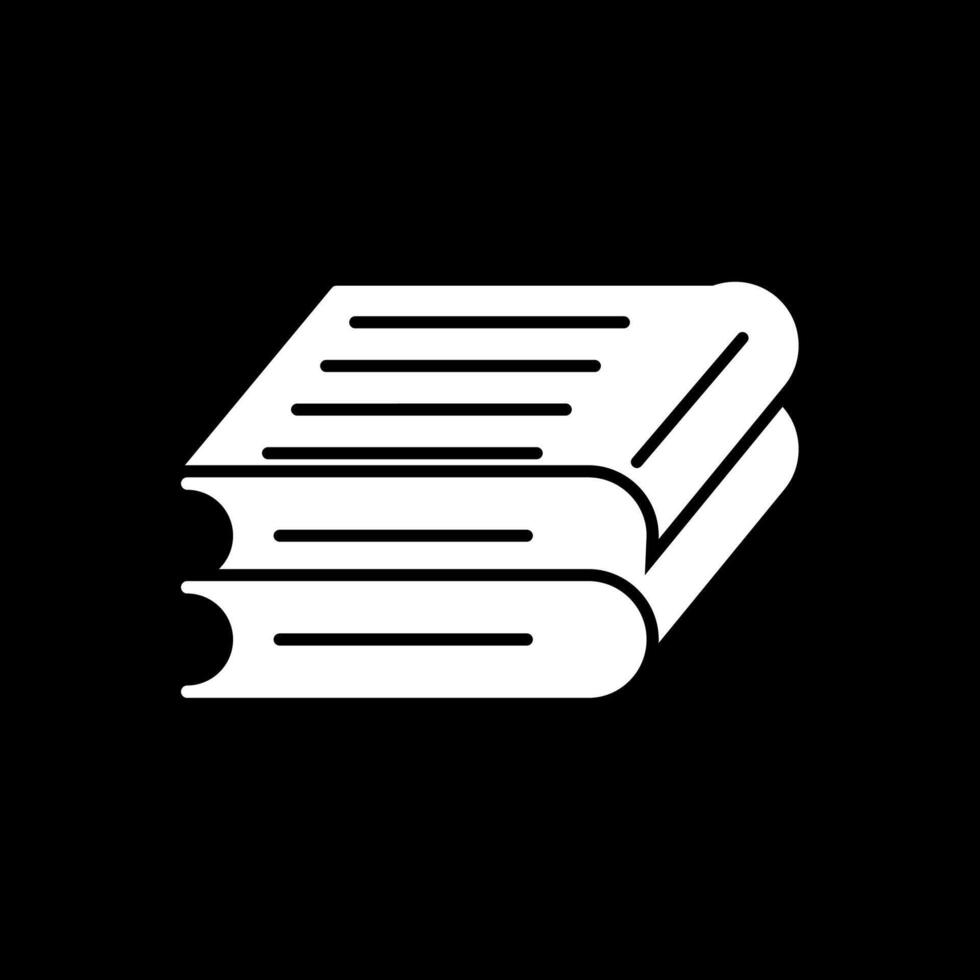 Bücher Glyphe umgekehrtes Symbol vektor