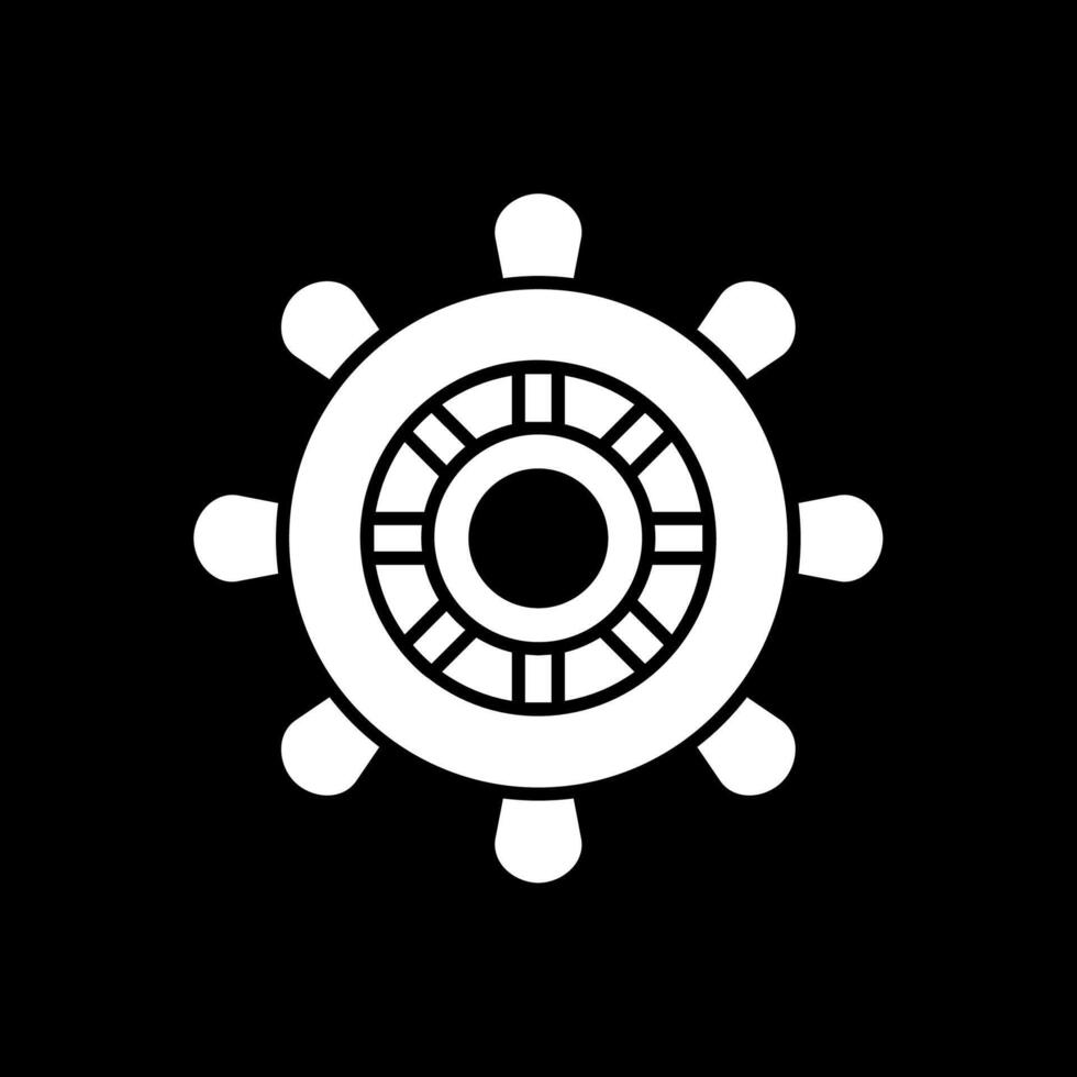 Helm-Glyphe invertiertes Symbol vektor