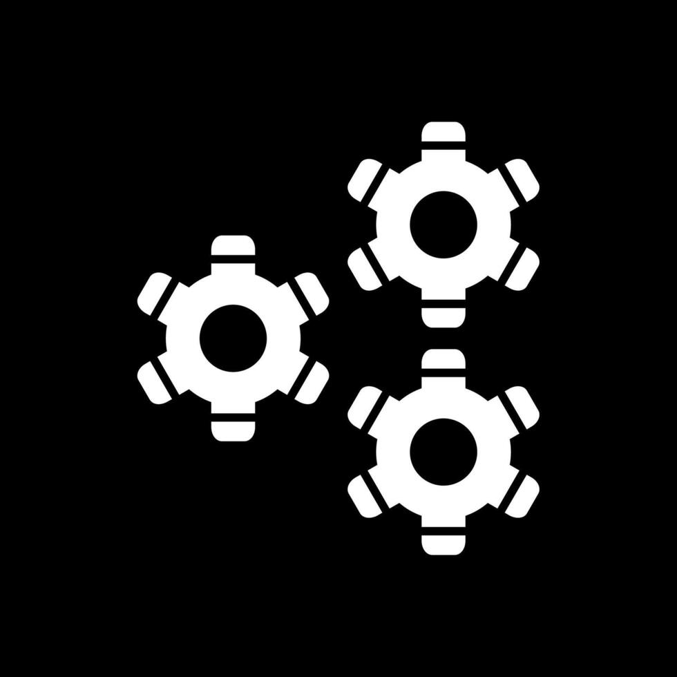 Getriebe Glyphe invertiert Symbol vektor