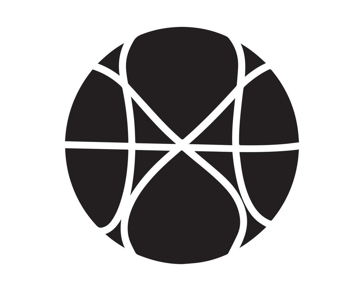 Korb Ball Symbol Grafik Logo Design vektor