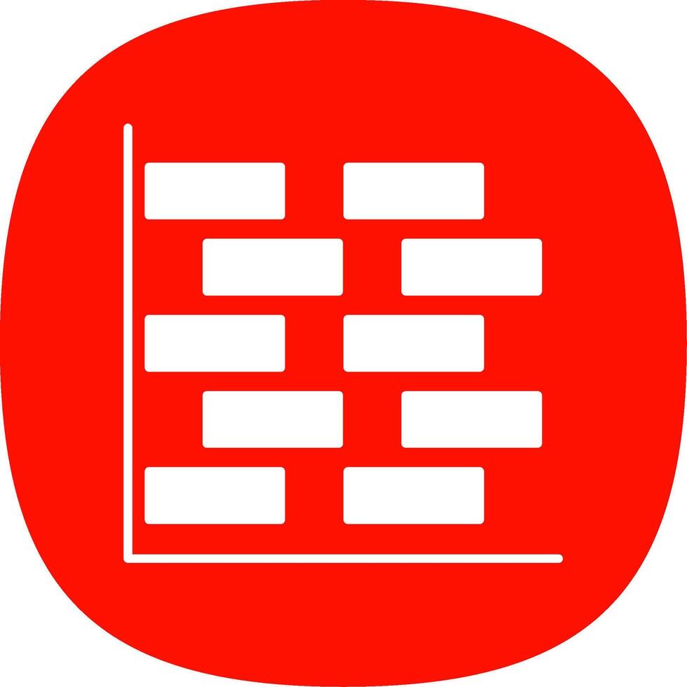 gantt Diagramm Glyphe Kurve Symbol vektor