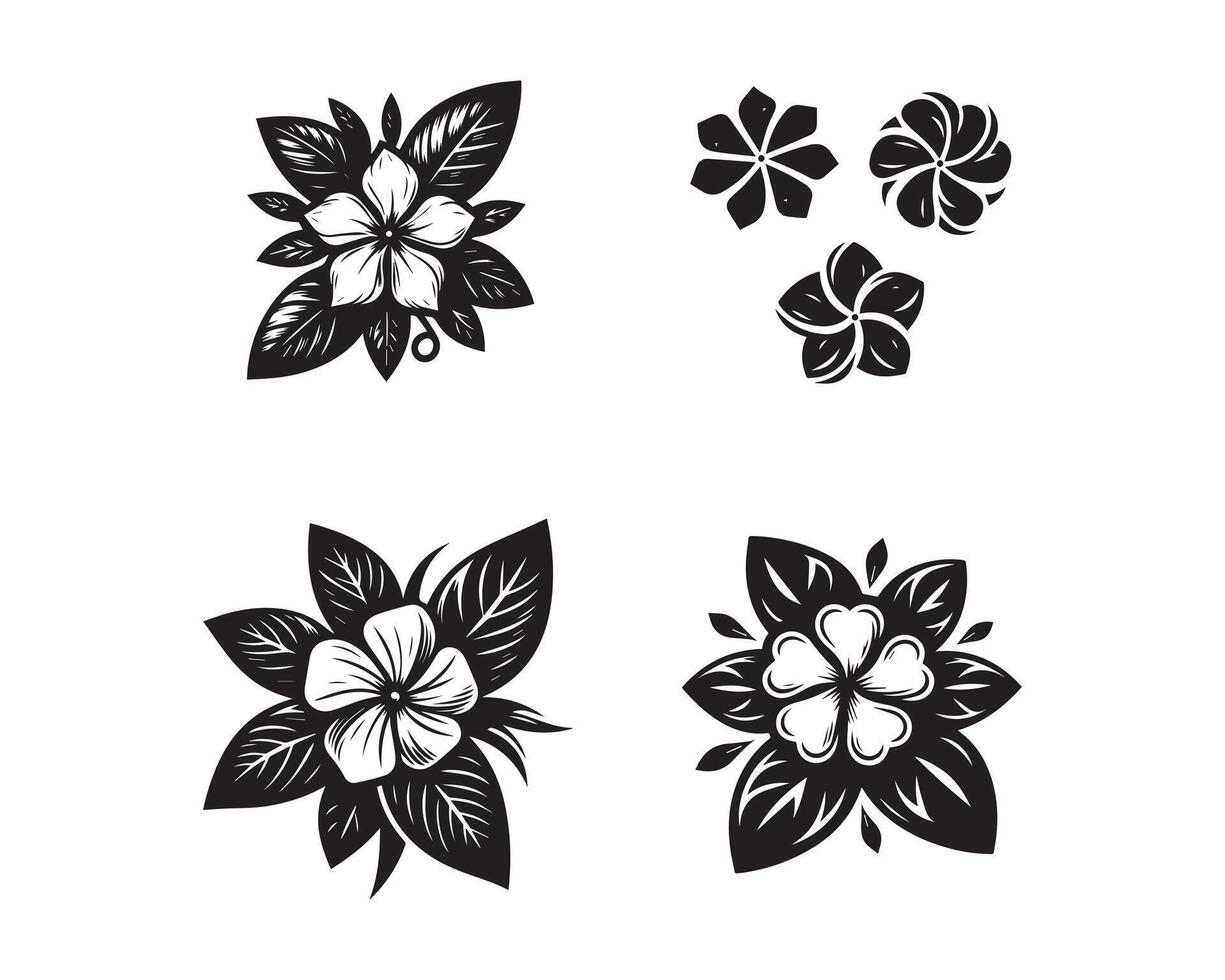 Magnolie Blumen Silhouette Symbol Grafik Logo Design vektor