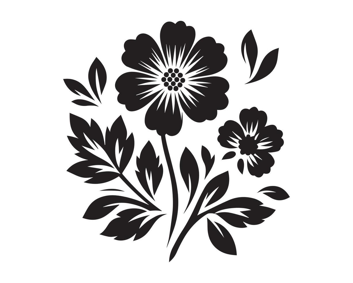 reste sig blomma silhuett ikon grafisk logotyp design vektor
