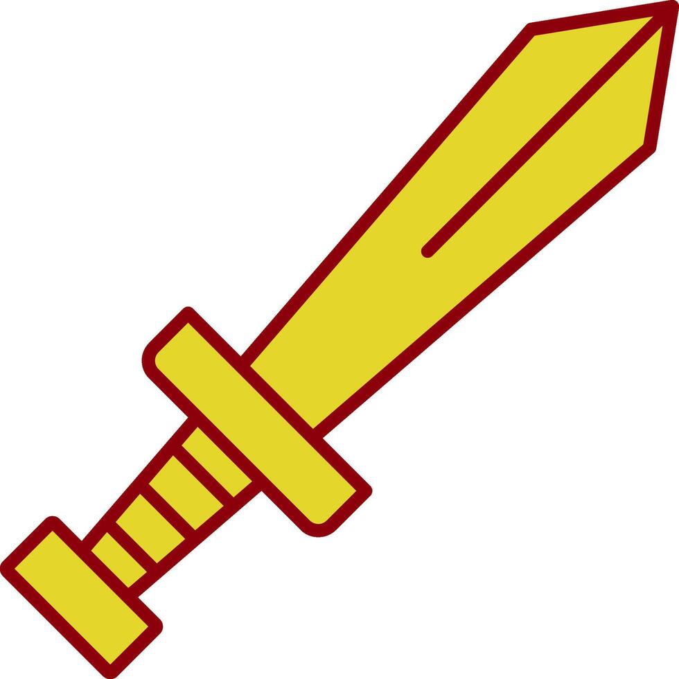 Schwertlinie zweifarbiges Symbol vektor