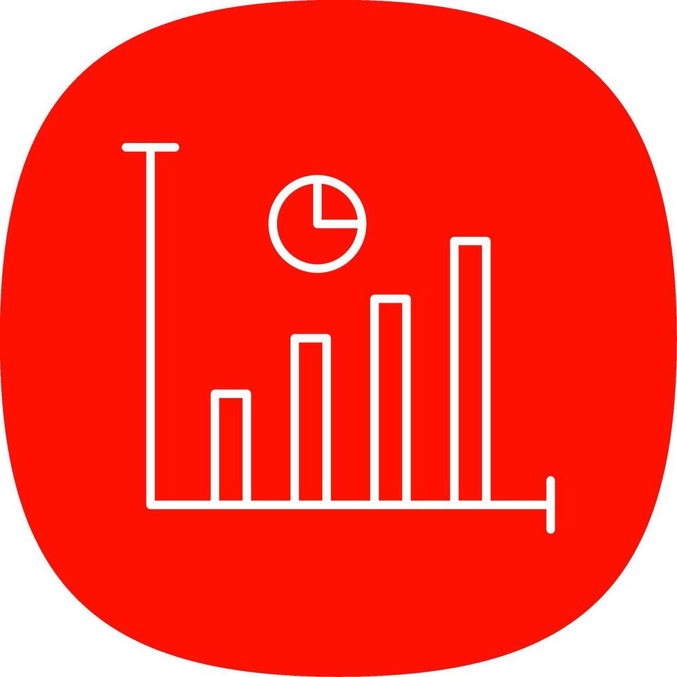 statistik linje kurva ikon vektor