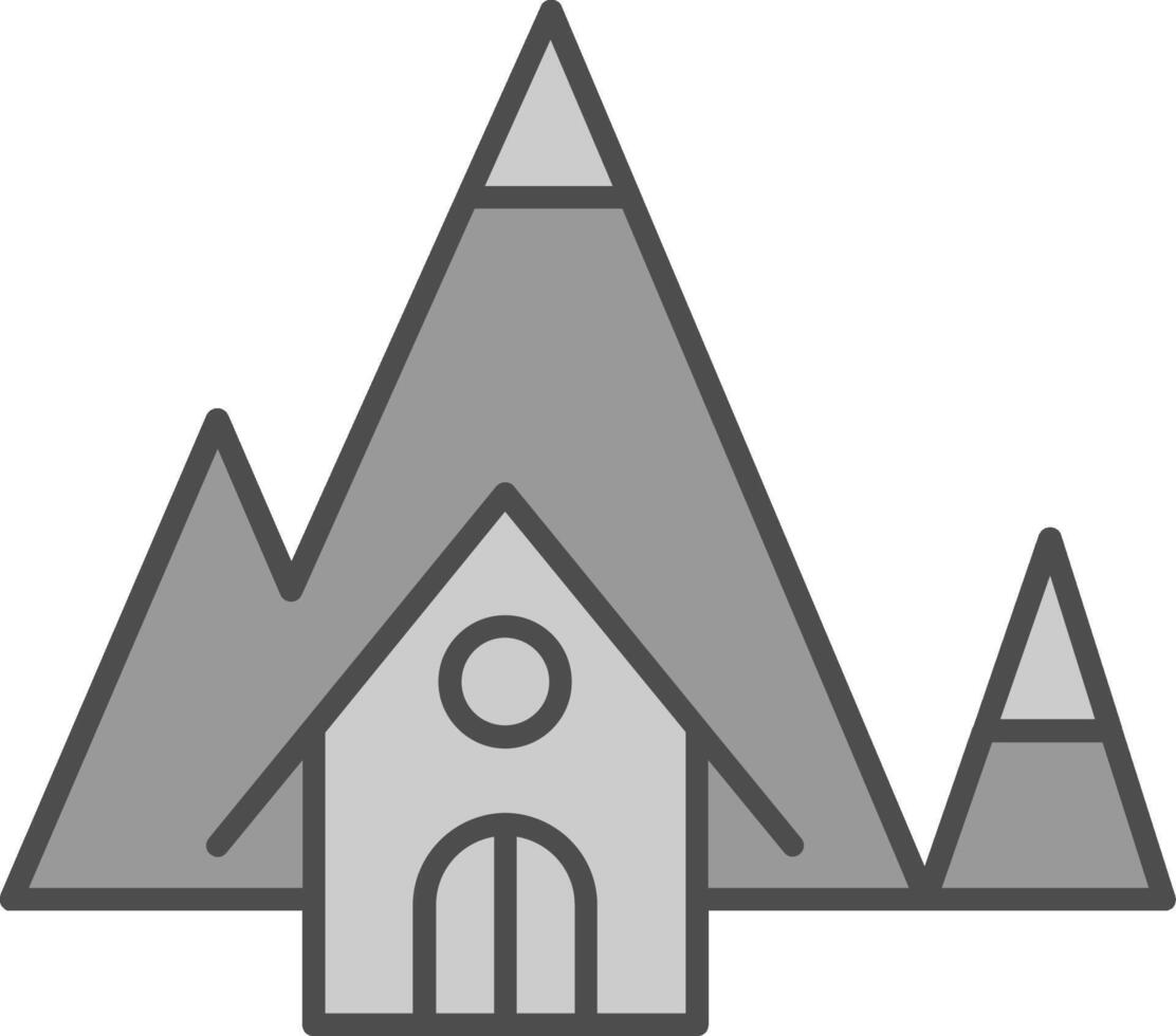 Berg Haus Stutfohlen Symbol vektor