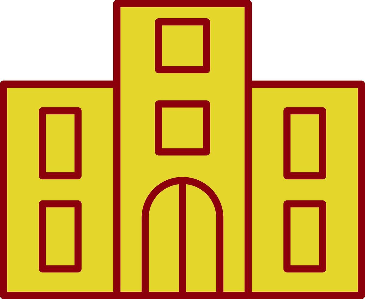 Hotelzeile zweifarbiges Symbol vektor