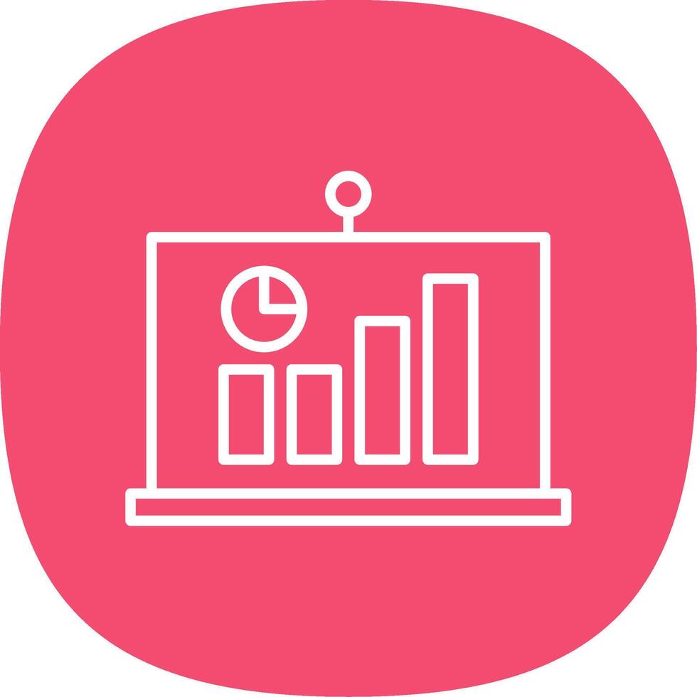 statistik linje kurva ikon vektor